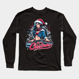 DJ Santa Girl Long Sleeve T-Shirt